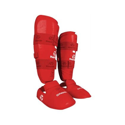 Crveni štitnici za potkoljenicu i stopalo za karate
